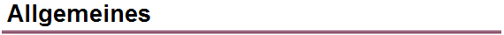 Allgemeines