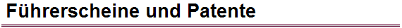 F�hrerscheine und Patente